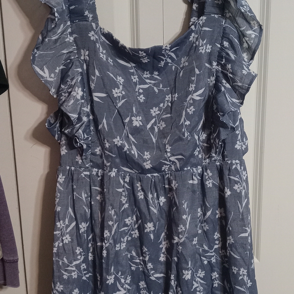 Wallflower Blue Floral Midi Dress